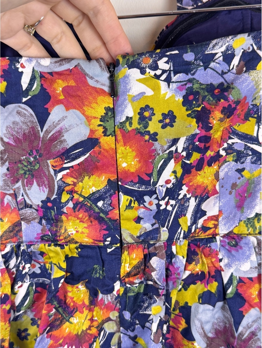 Porridge Anthropologie Floral Strapless Corset Bustier Peplum Top Size 6 - Picture 8 of 10